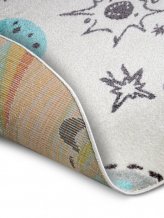 Dětský koberec Adventures 105957 Cream Multicolor kruh