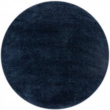 Kusový koberec Shaggy Teddy Navy kruh
