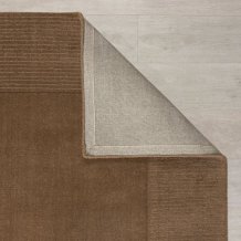 Kusový ručně tkaný koberec Tuscany Textured Wool Border Brown