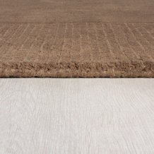 Kusový ručně tkaný koberec Tuscany Textured Wool Border Brown