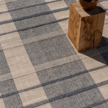 Outdoorový koberec B&C Zone Block Stripe&Check denim 497408 Brink & Campman