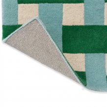 Vlněný kusový koberec Harlequin Basketweave emerald/aquamarine 144107 Brink & Campman